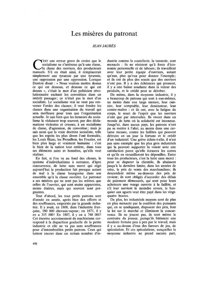 Les misères du patronat
 – page 1