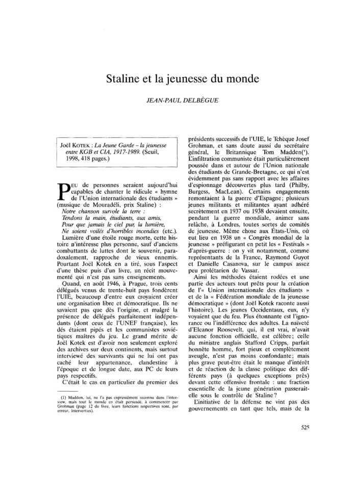 Staline et la jeunesse du monde
 – page 1