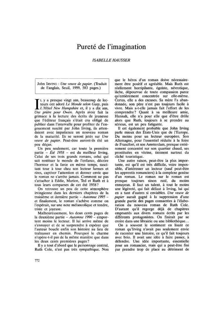 Pureté de l’imagination
 – page 1
