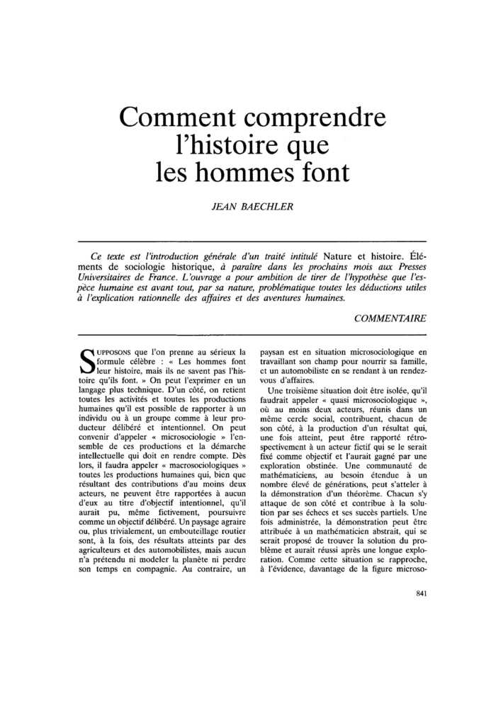 Comment comprendre l’histoire que les hommes font
 – page 1
