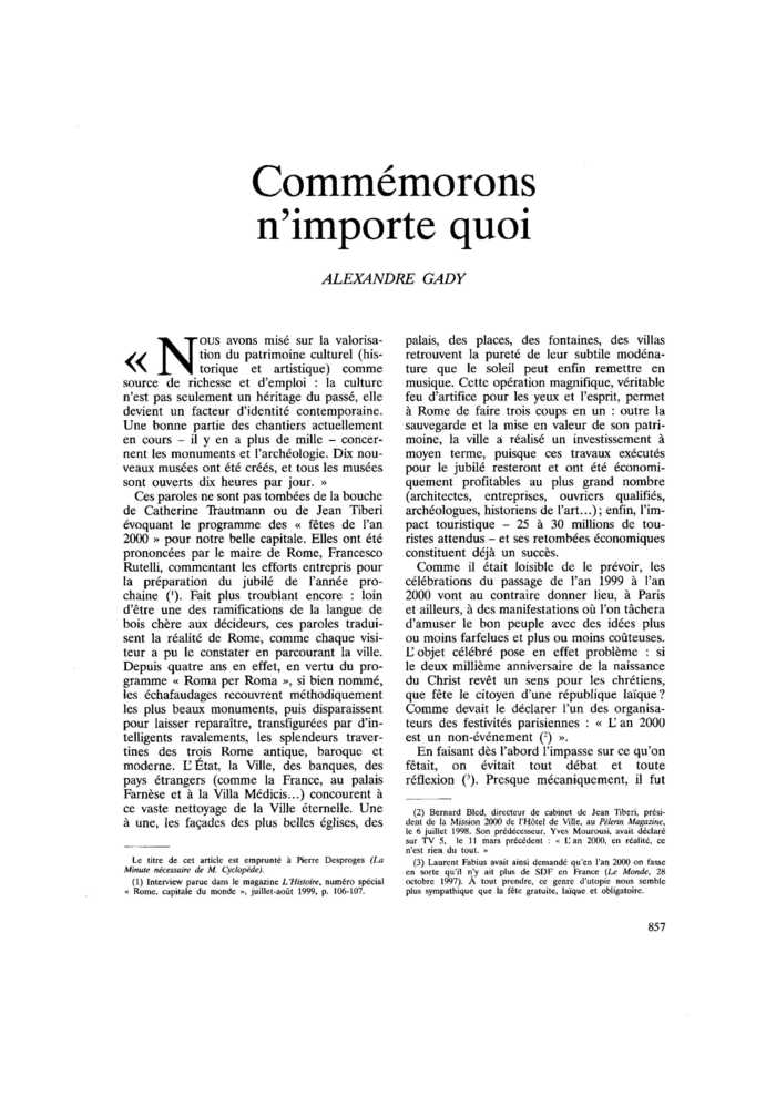 Commémorons n’importe quoi
 – page 1