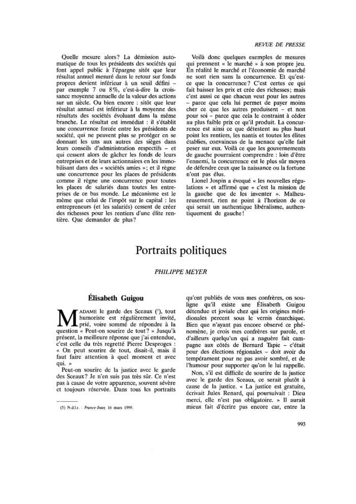 Portraits politiques
 – page 1