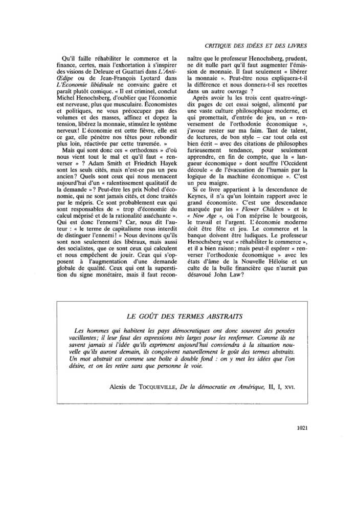 LE GOÛT DES TERMES ABSTRAITS
 – page 1