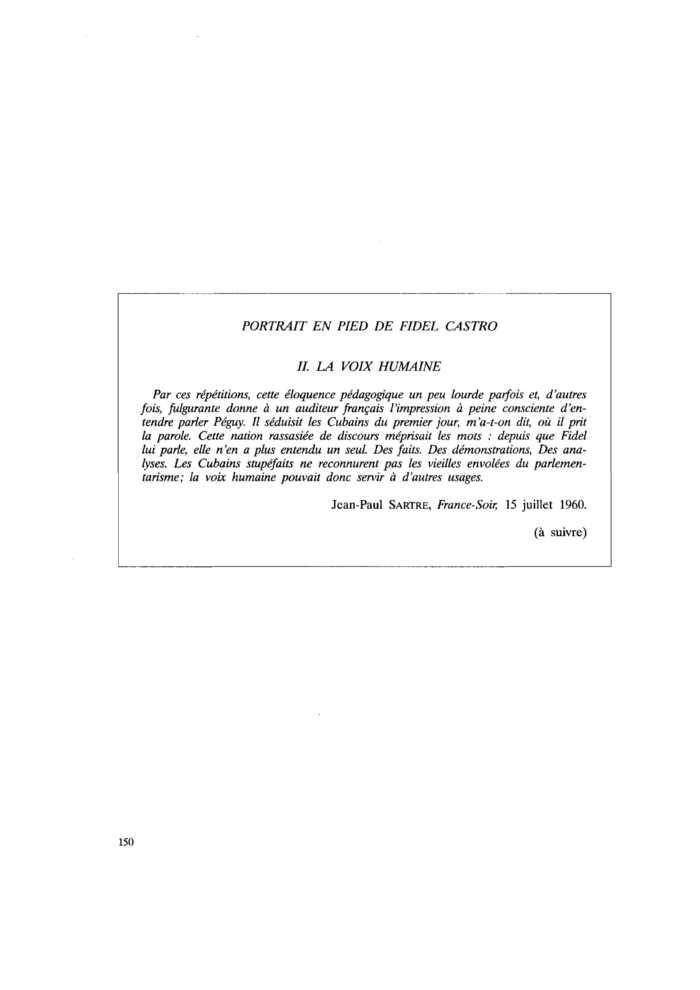PORTRAIT EN PIED DE FIDEL CASTRO
 – page 1