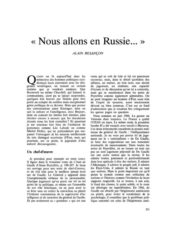 « Nous allons en Russie… »
 – page 1