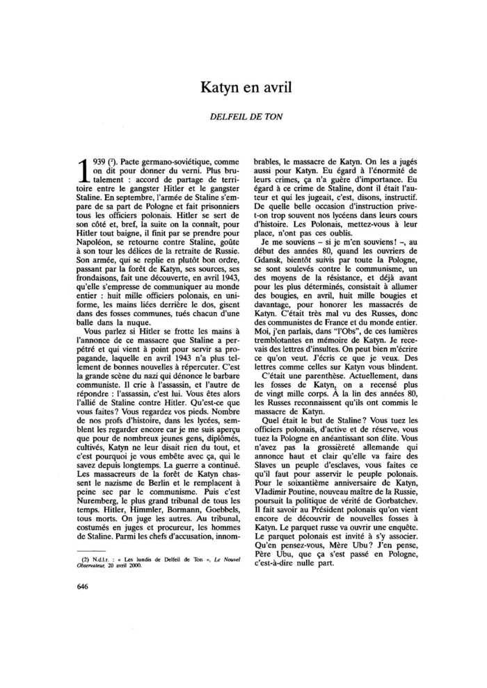 Katyn en avril
 – page 1