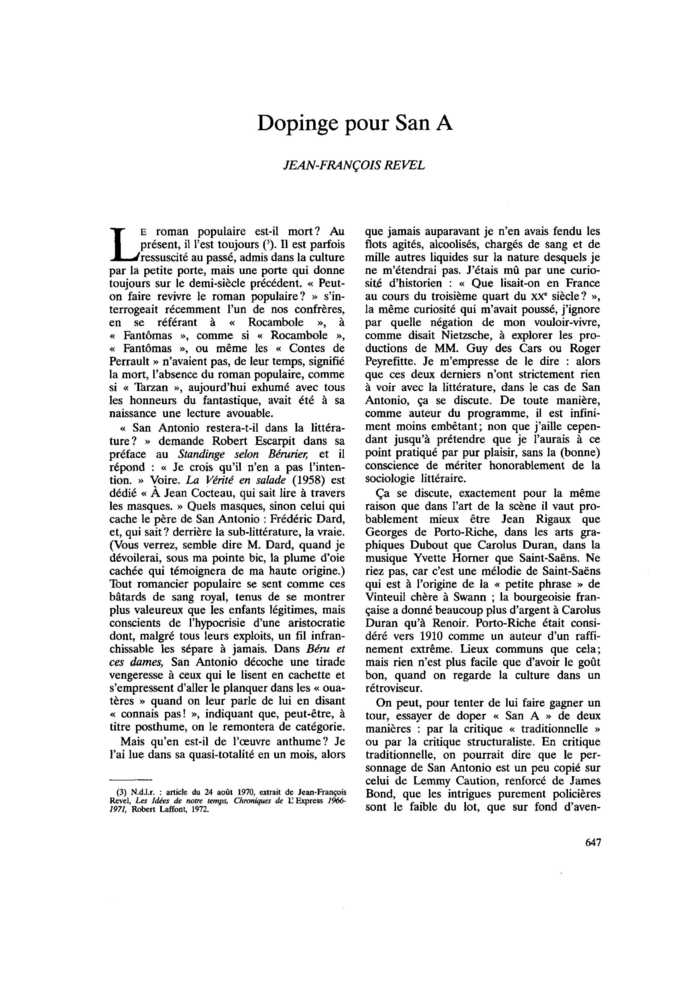 Dopinge pour San A
 – page 1