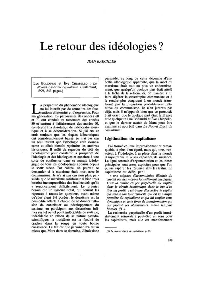 Le retour des idéologies ?
 – page 1