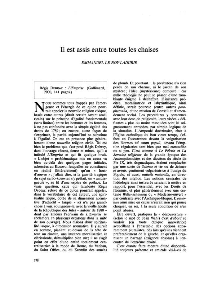 Il est assis entre toutes les chaises
 – page 1