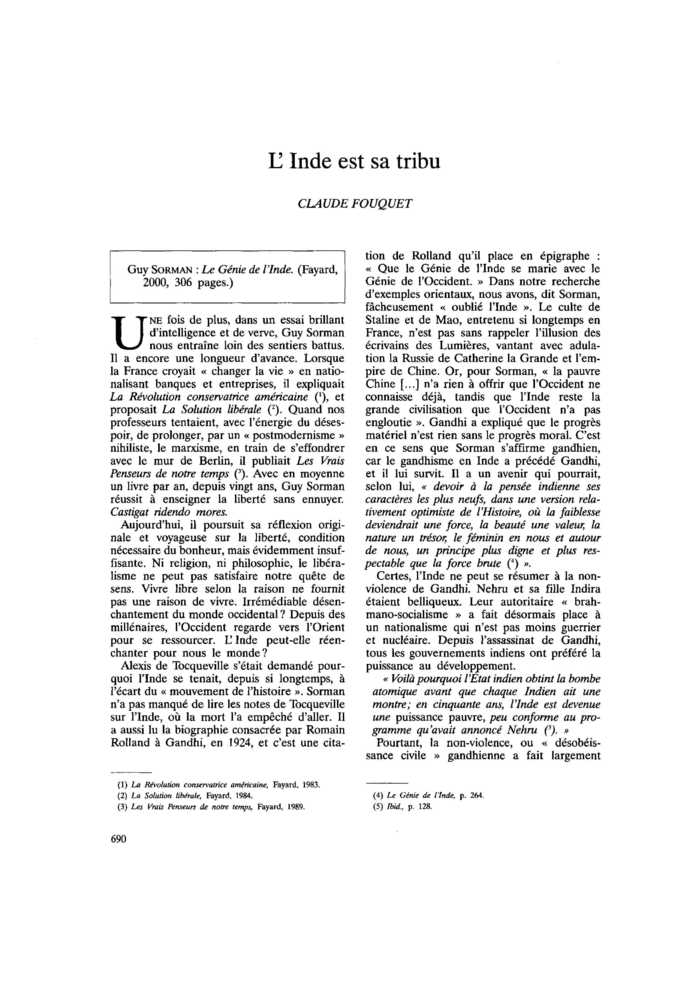 L’Inde est sa tribu
 – page 1