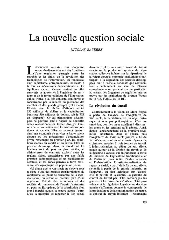 La nouvelle question sociale
 – page 1