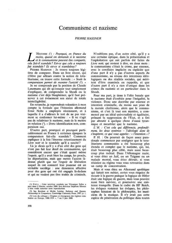 Communisme et nazisme
 – page 1