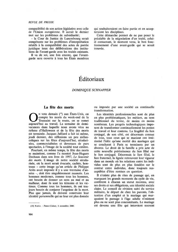 Éditoriaux
 – page 1