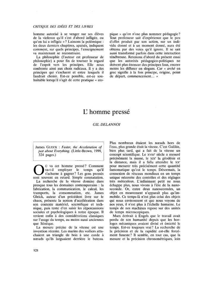 L’homme pressé
 – page 1