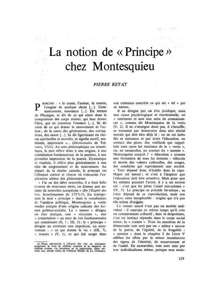 La notion de « Principe » chez Montesquieu
 – page 1