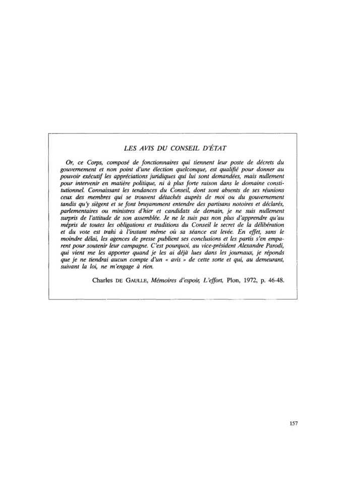 LES AVIS DU CONSEIL D’ÉTAT
 – page 1
