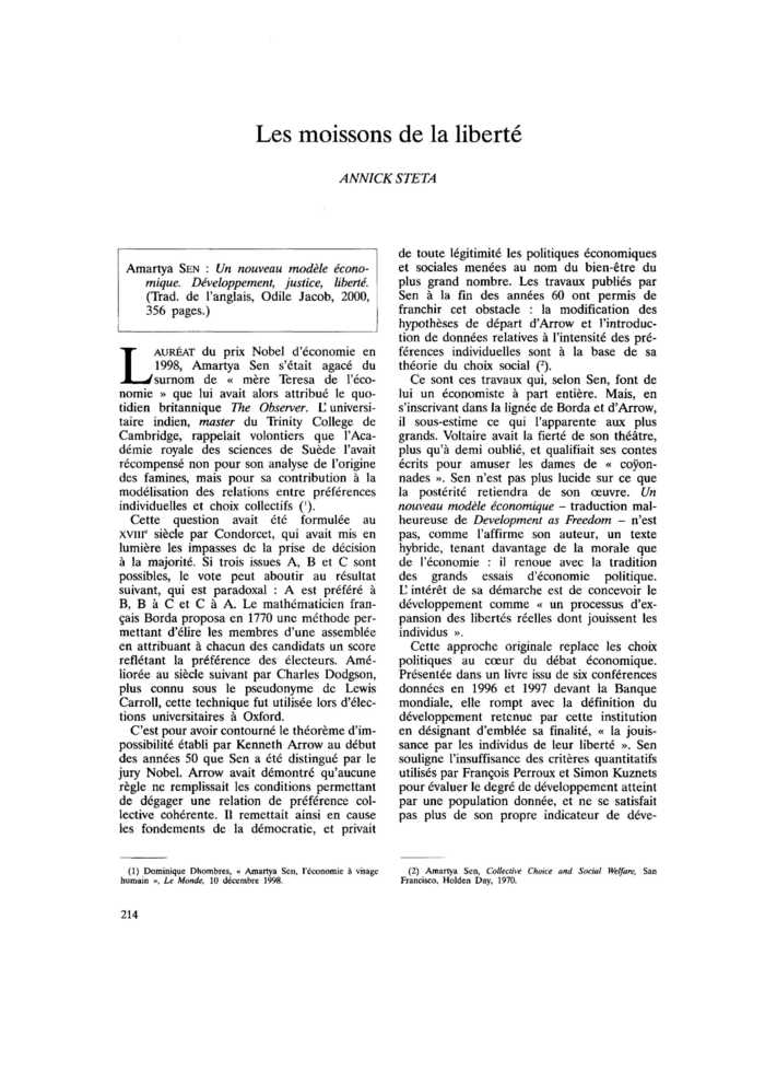Les moissons de la liberté
 – page 1