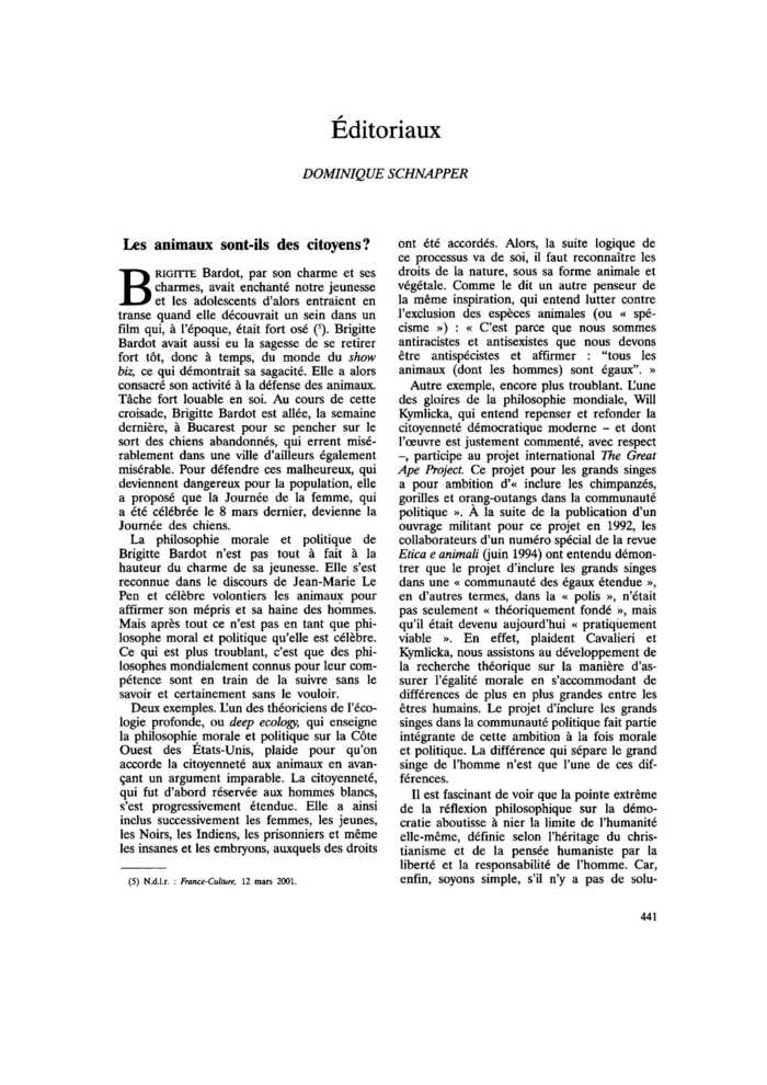 Éditoriaux
 – page 1