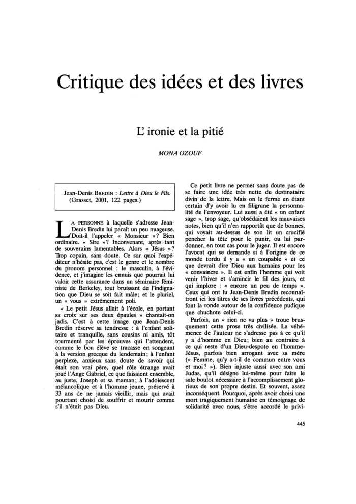 L’ironie et la pitié
 – page 1