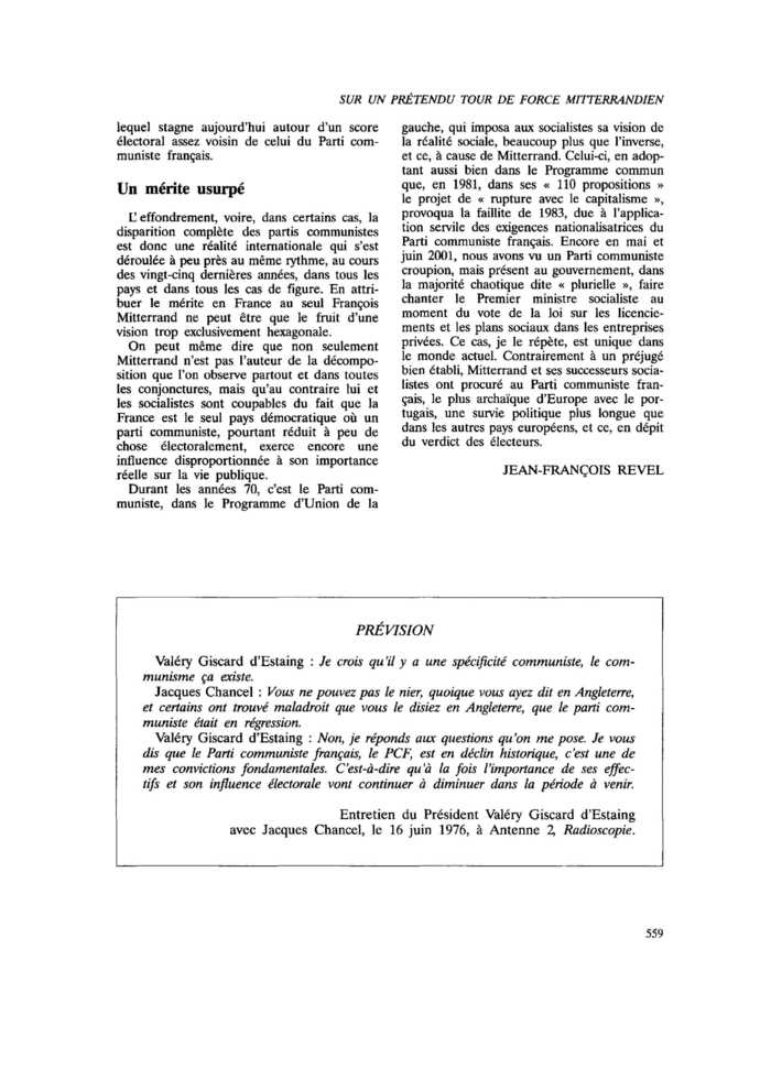 PRÉVISION
 – page 1