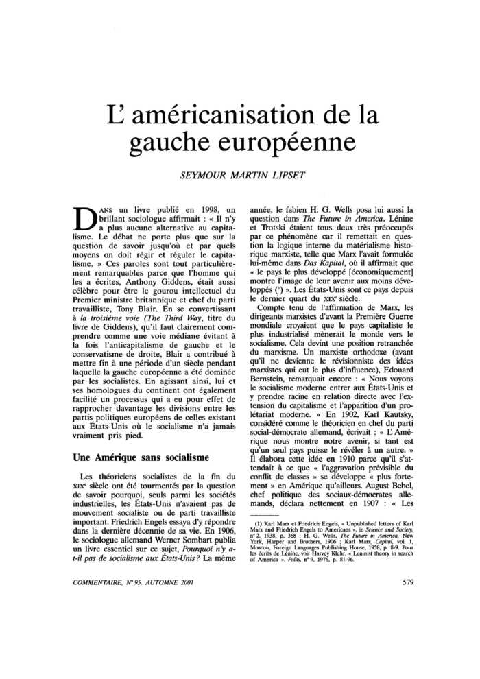 L’américanisation de la gauche européenne
 – page 1