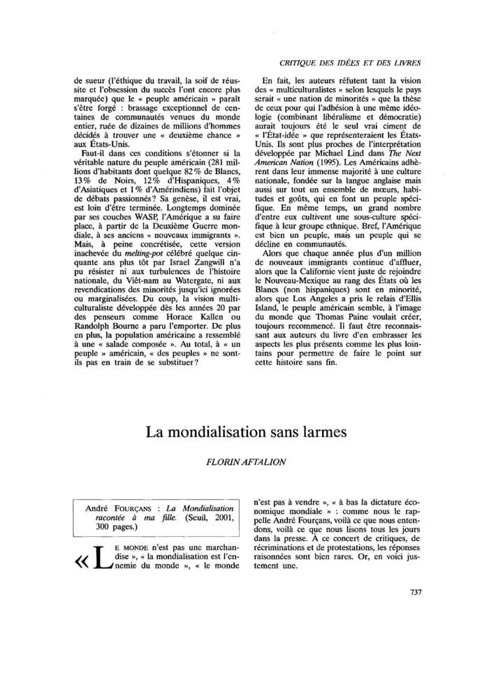 La mondialisation sans larmes
 – page 1