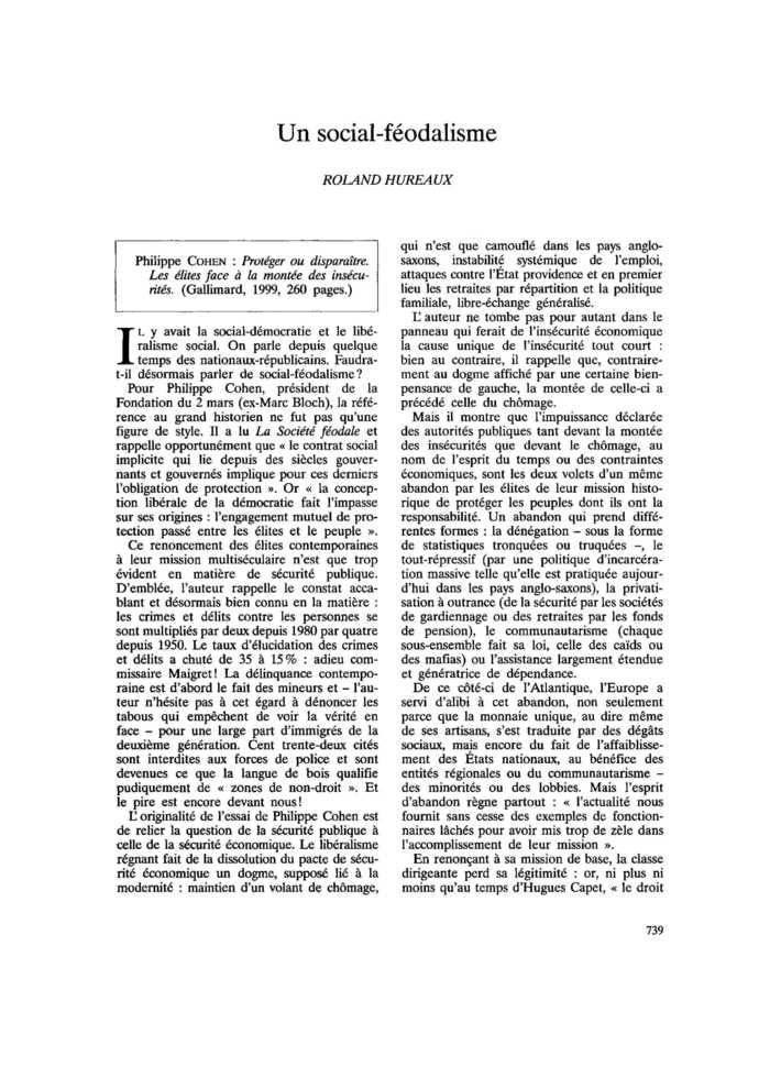 Un social-féodalisme
 – page 1