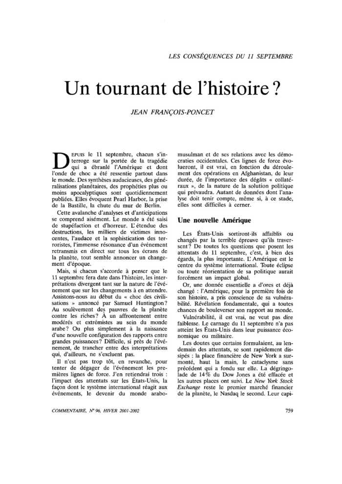 Un tournant de l’histoire ?
 – page 1