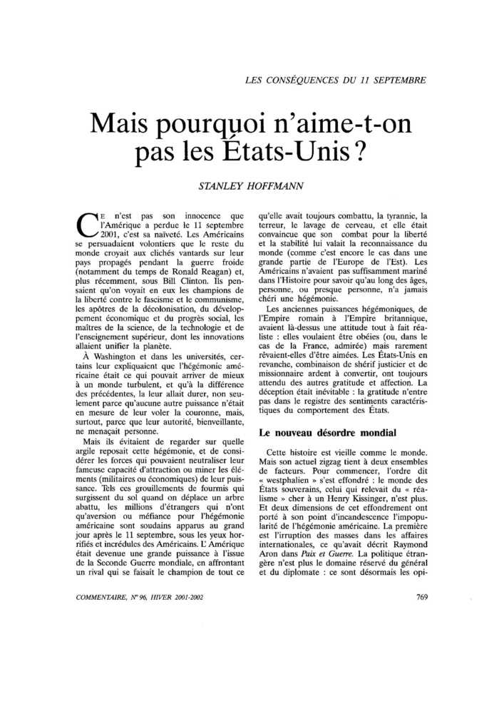 Mais pourquoi n’aime-t-on pas les États-Unis ?
 – page 1