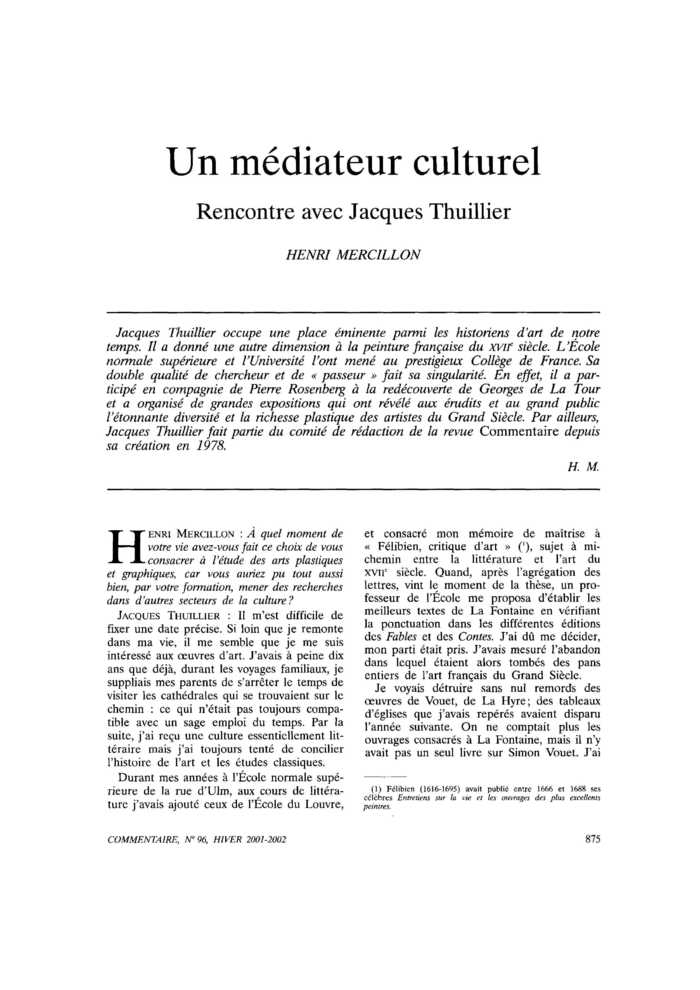 Un médiateur culturel
 – page 1