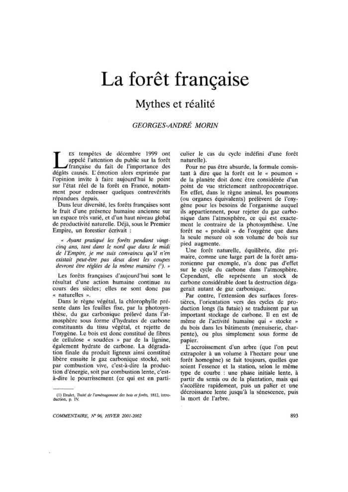 La forêt française. Mythes et réalité
 – page 1