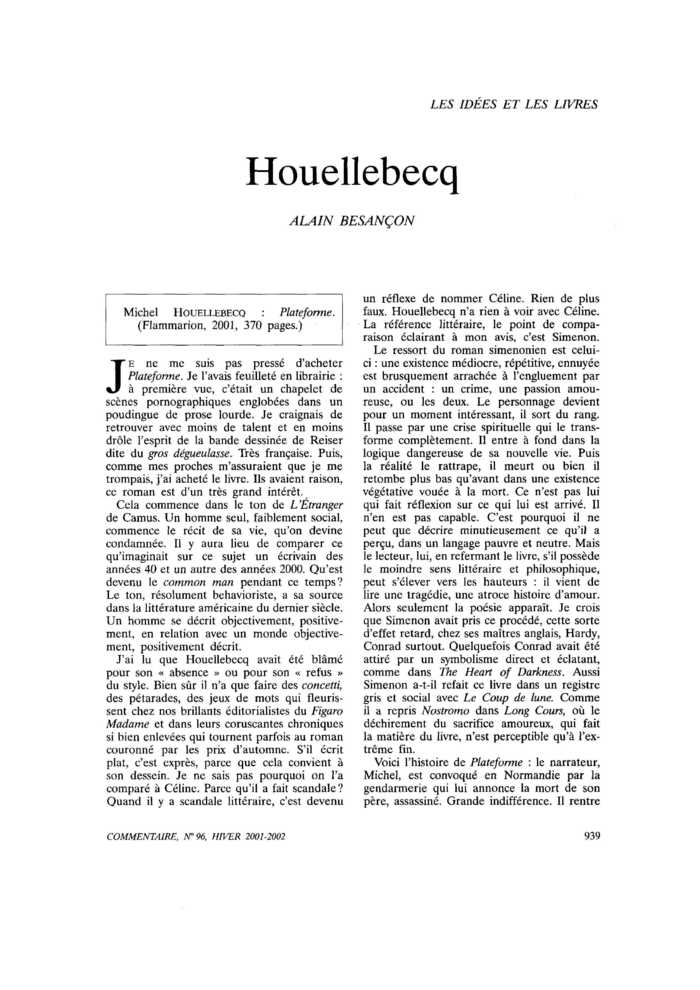 Houellebecq
 – page 1