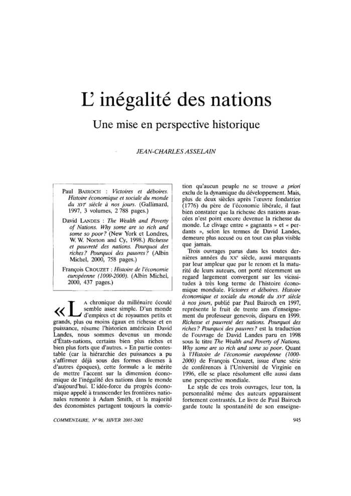 L’intégralité des nations. Une mise en perspective historique
 – page 1