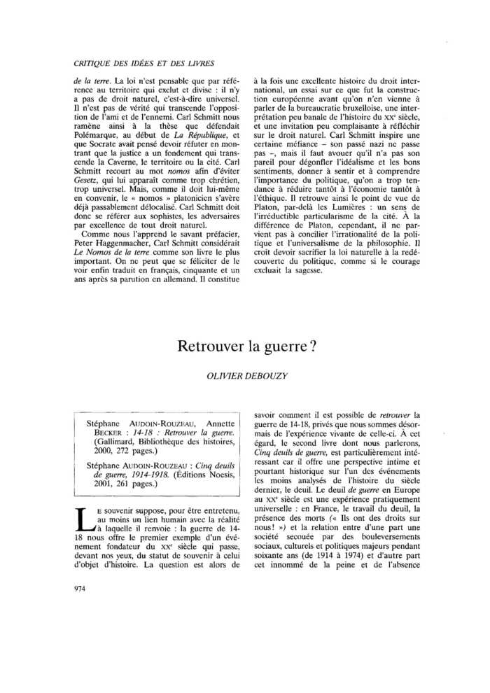 Retrouver la guerre ?
 – page 1