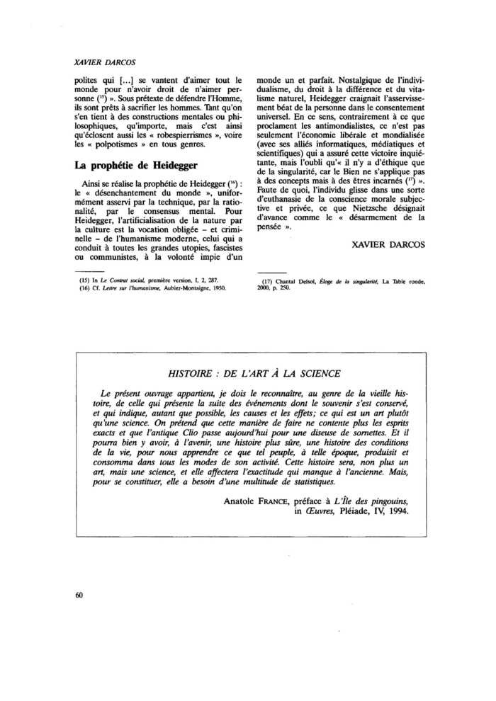 HISTOIRE : DE L’ART À LA SCIENCE
 – page 1