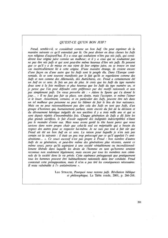 QU’EST-CE QU’UN BON JUIF ?
 – page 1