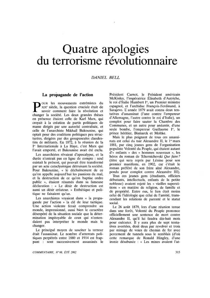 Quatre apologies du terrorisme révolutionnaire
 – page 1