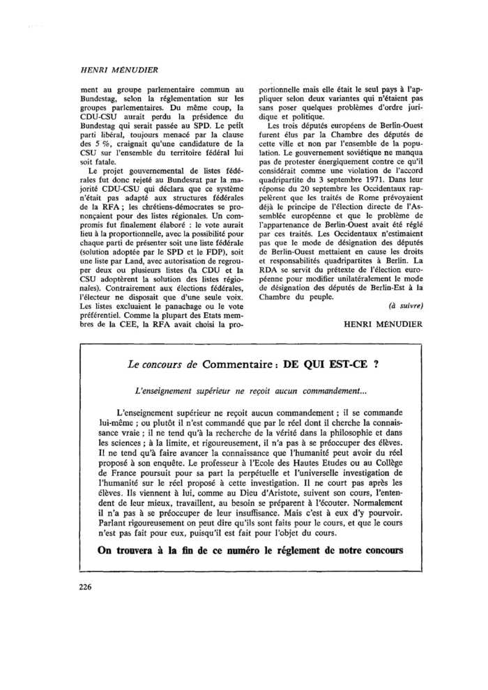 L’ENSEIGNEMENT SUPÉRIEUR NE REÇOIT AUCUN COMMANDEMENT
 – page 1