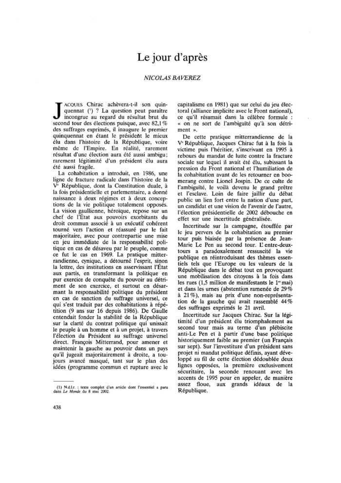Le jour d’après
 – page 1