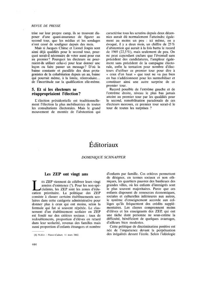 Éditoriaux
 – page 1
