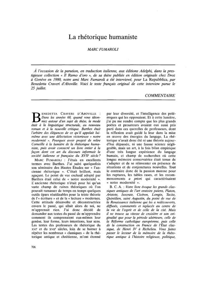 La rhétorique humaniste
 – page 1