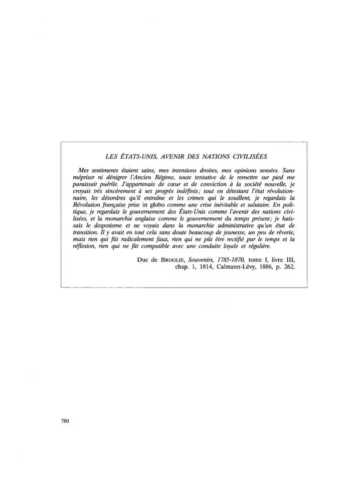 LES ÉTATS-UNIS, AVENIR DES NATIONS CIVILISÉES
 – page 1