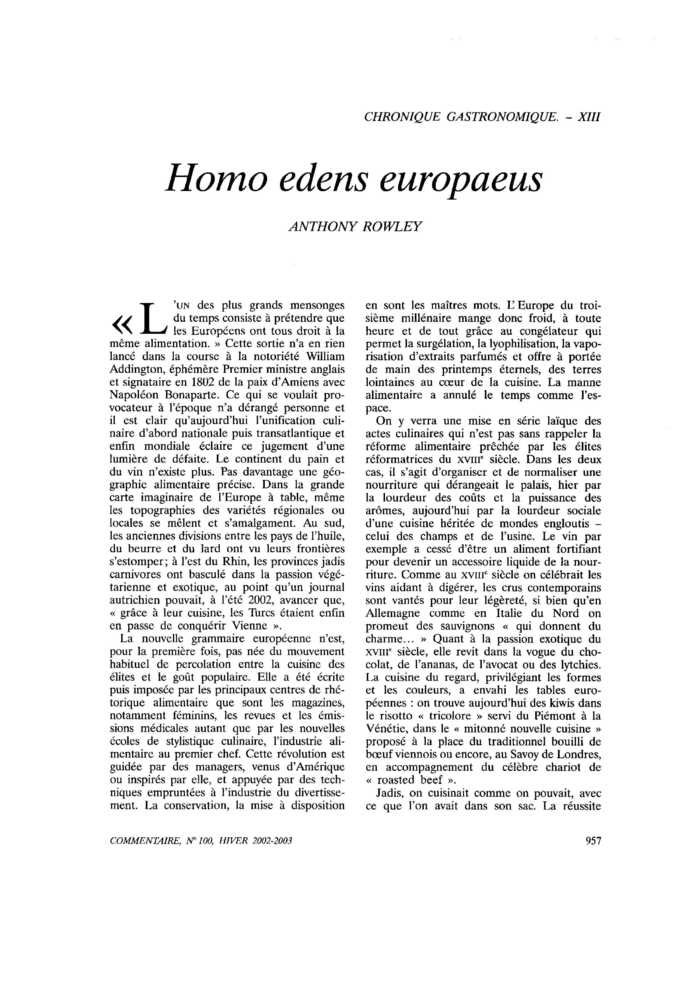 <em> Homo edens europaeus</em>
 – page 1