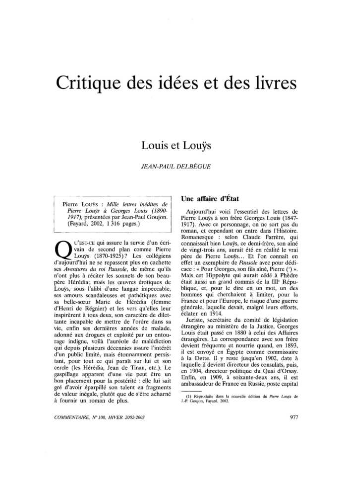 Louis et Louys
 – page 1