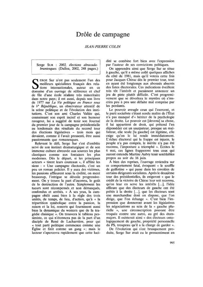 Drôle de campagne
 – page 1