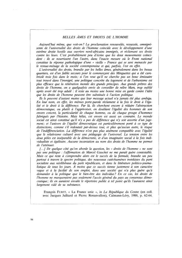 BELLES ÂMES ET DROITS DE L’HOMME
 – page 1