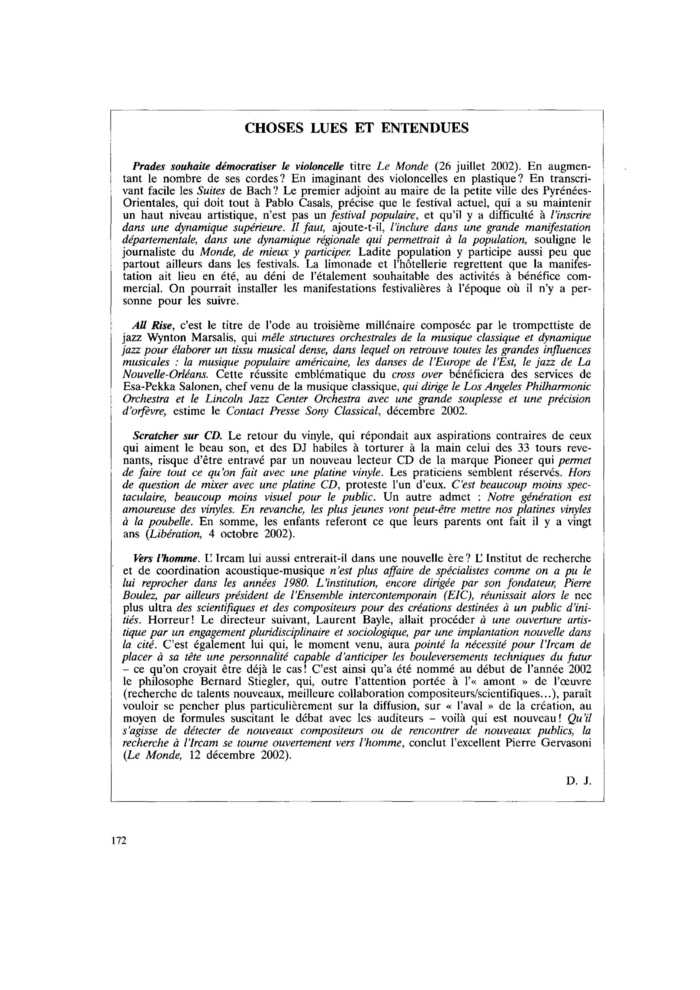 CHOSES LUES ET ENTENDUES
 – page 1