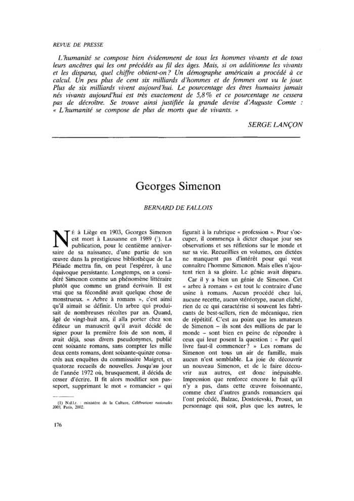 Georges Simenon
 – page 1