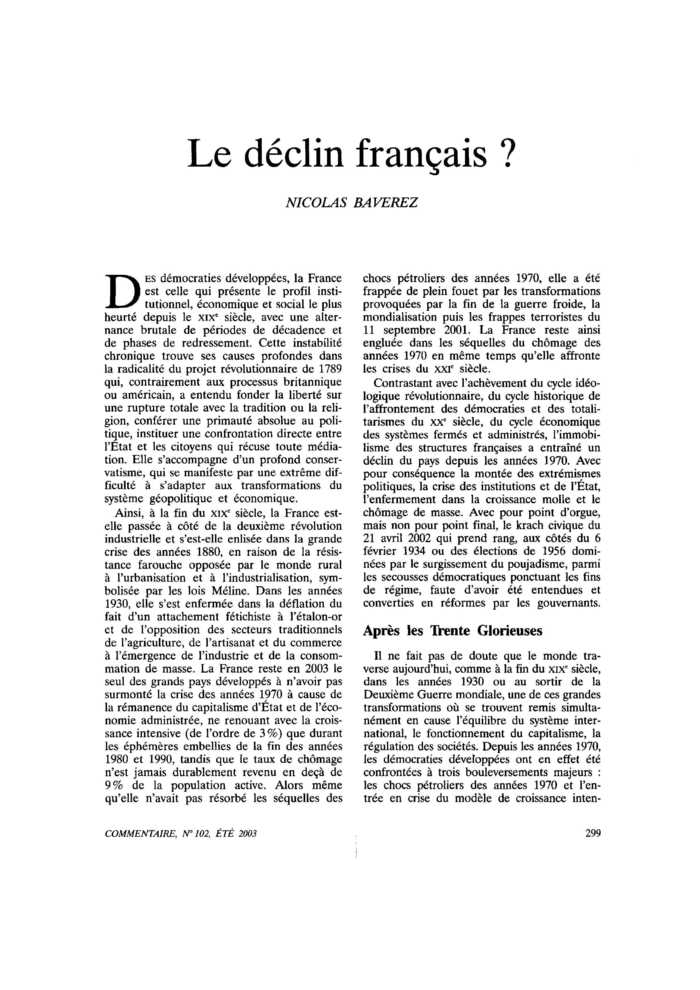 Le déclin français ?
 – page 1