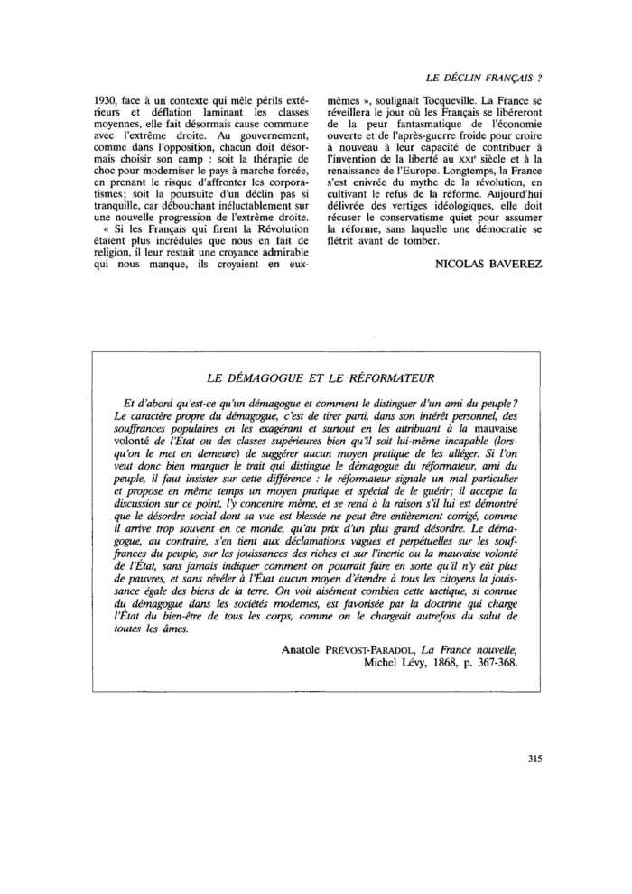LE DÉMAGOGUE ET LE RÉFORMATEUR
 – page 1